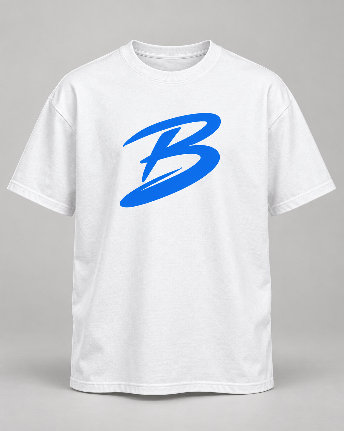 Camiseta blanca Bello Nation con BN Mark azul
